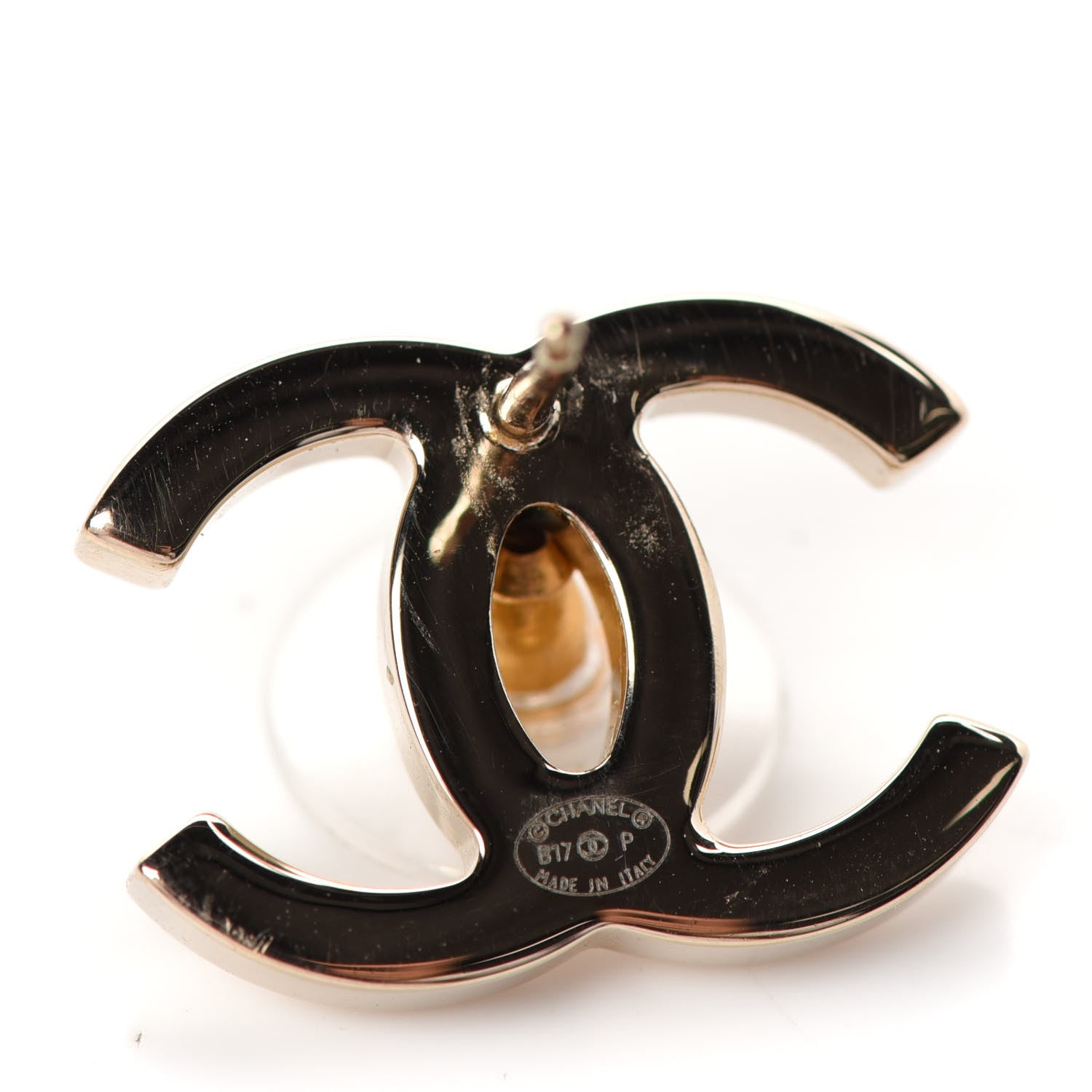 Chanel Metal CC Earrings Gold 4 of 4