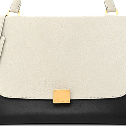 Celine Bullhide Calfskin Grained Nubuck Medium Tri-Color Trapeze Sea 7 of 16