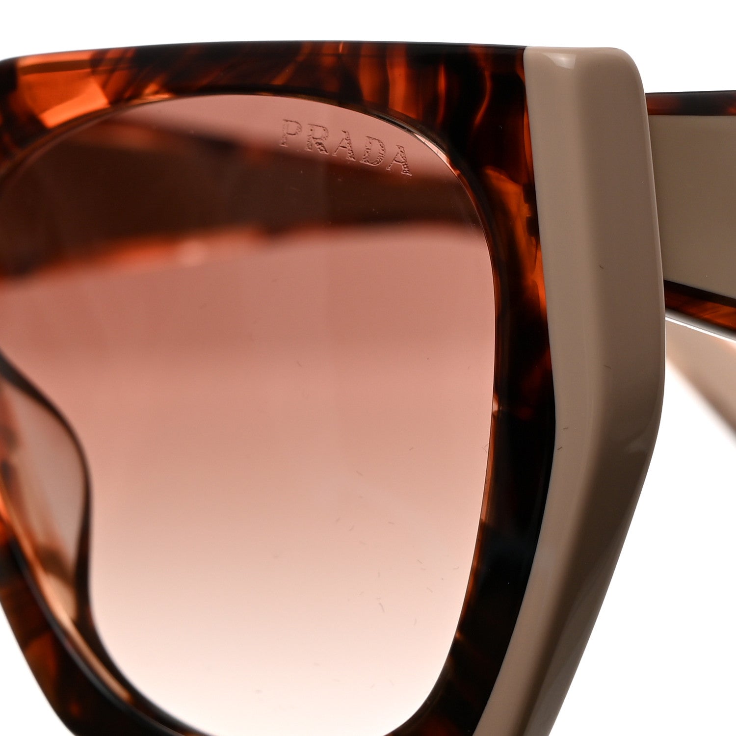Prada Acetate Sunglasses SPR 15W Tortoise Caramel Powder 7 of 8