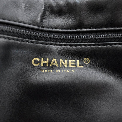Chanel Suede Quilted CC Handbag Black 9 of 10