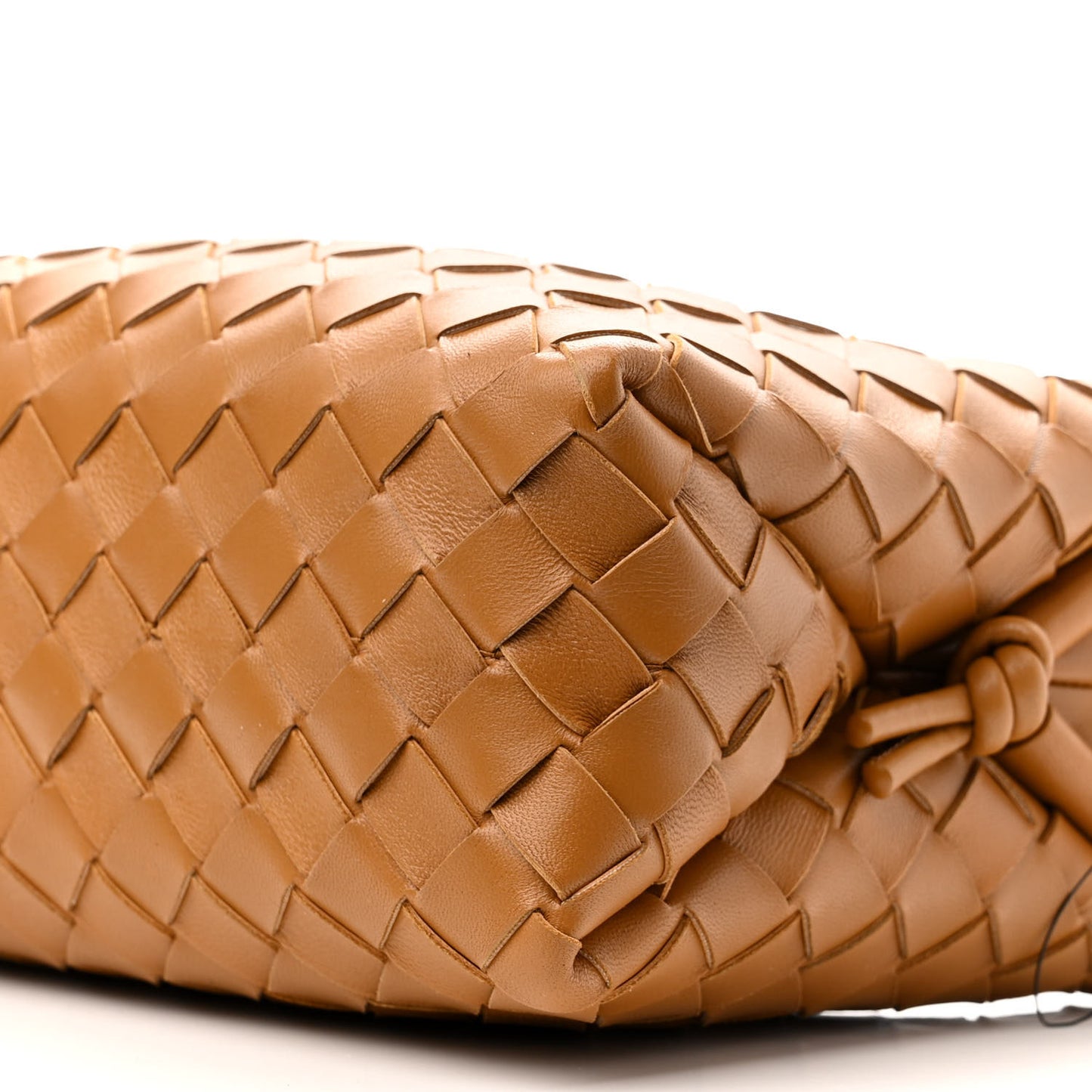 Nappa Intrecciato Small Loop Camera Bag Camel