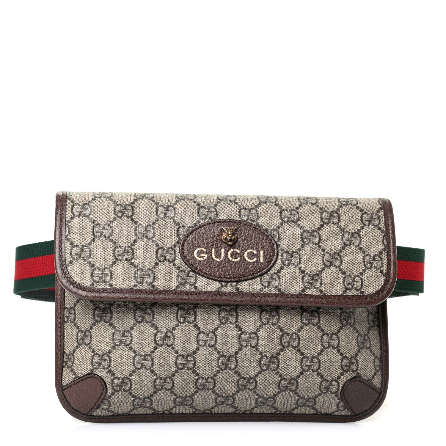Gucci GG Supreme Monogram Neo Vintage Web Belt Bag Brown 1 of 4