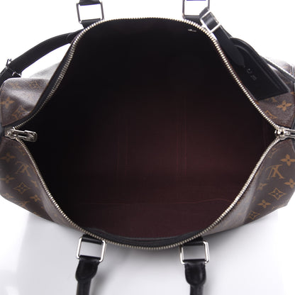 Louis Vuitton Monogram Macassar Keepall Bandouliere 45 5 of 13