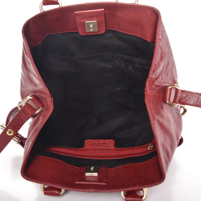 Givenchy Calfskin Foldover Tote Red 5 of 9