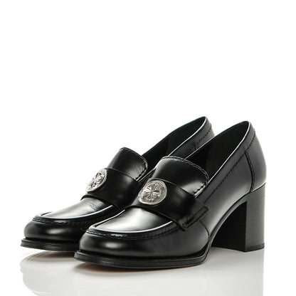 Chanel Calfskin Clover Loafer Pumps 42 Black 3 of 8