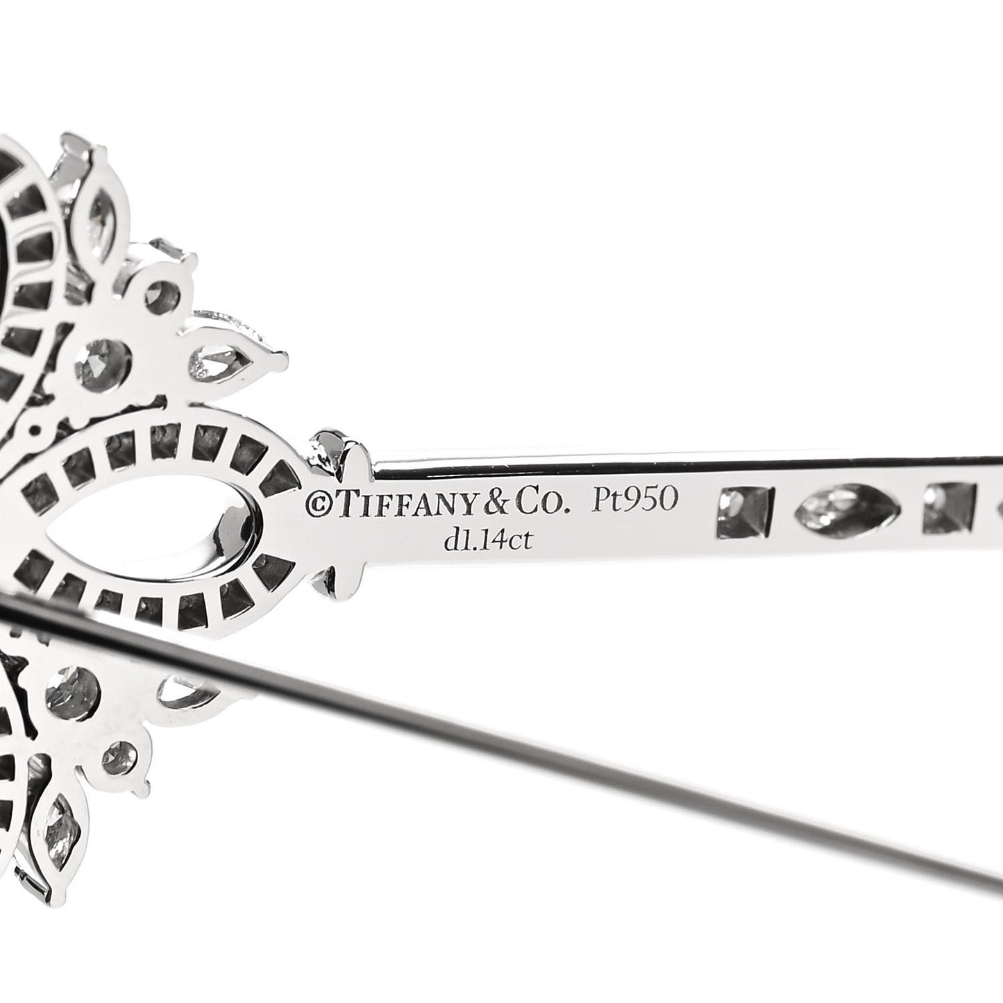 Platinum Diamond Victoria Key Brooch Pin