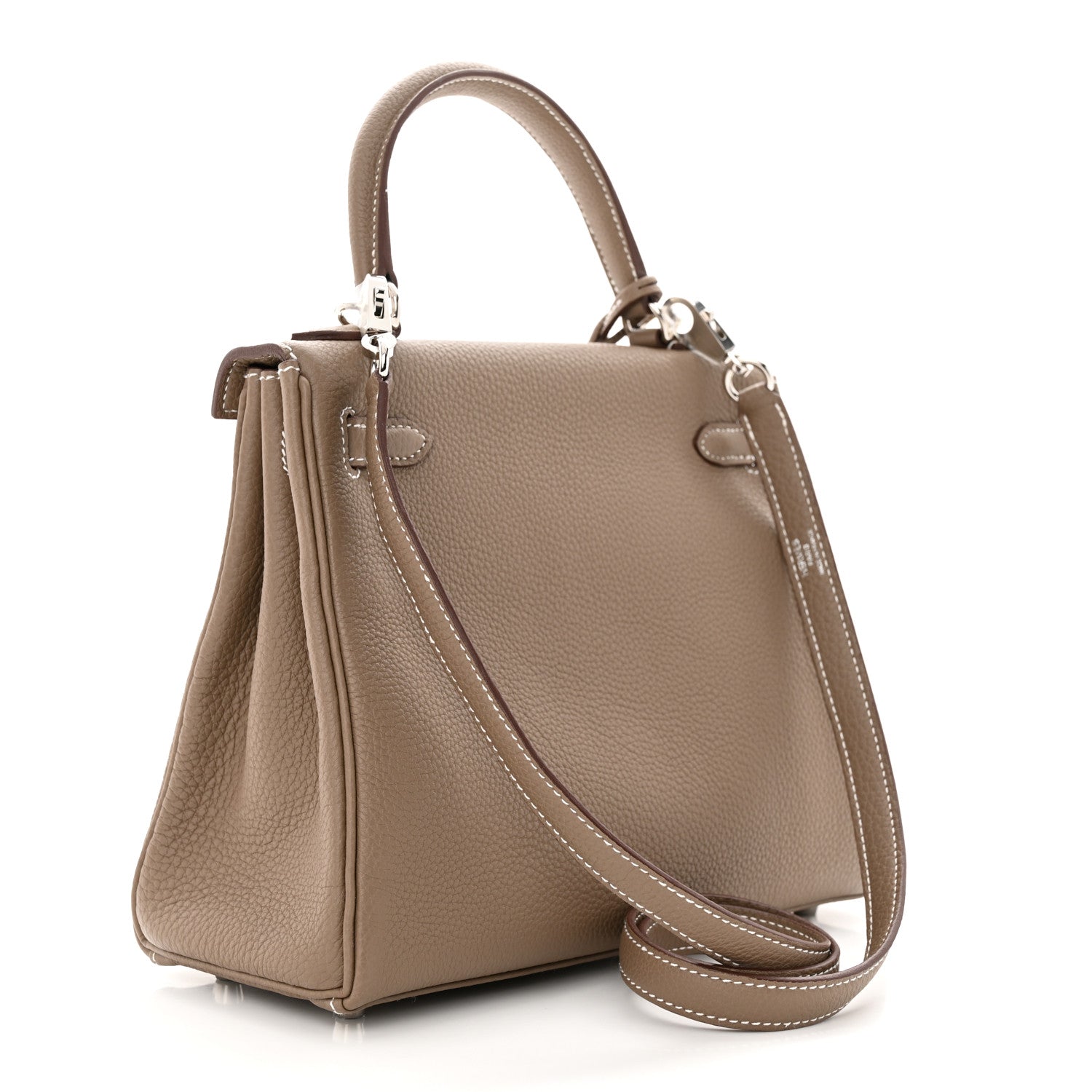 Hermes Togo Kelly Retourne 25 Etoupe 3 of 15