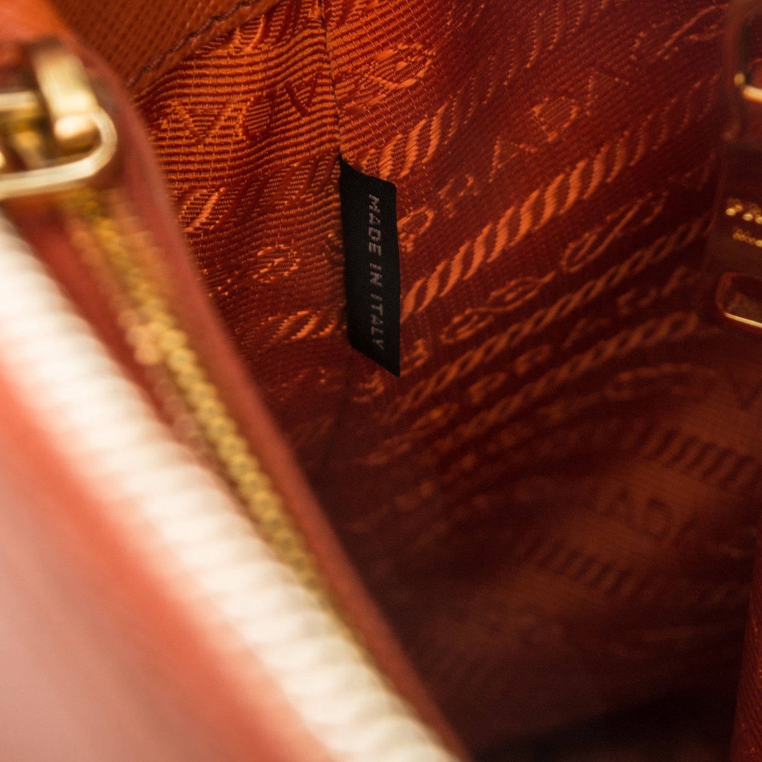 Prada Saffiano Lux Large Promenade Tote Papaya 7 of 8