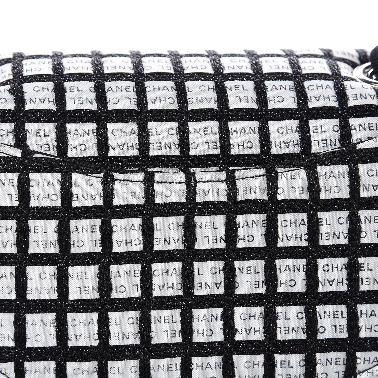 Chanel Ribbon Tweed Small Single Flap Black White 11 of 17