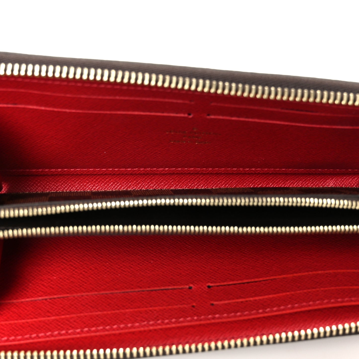 Damier Ebene Clemence Wallet Cherry