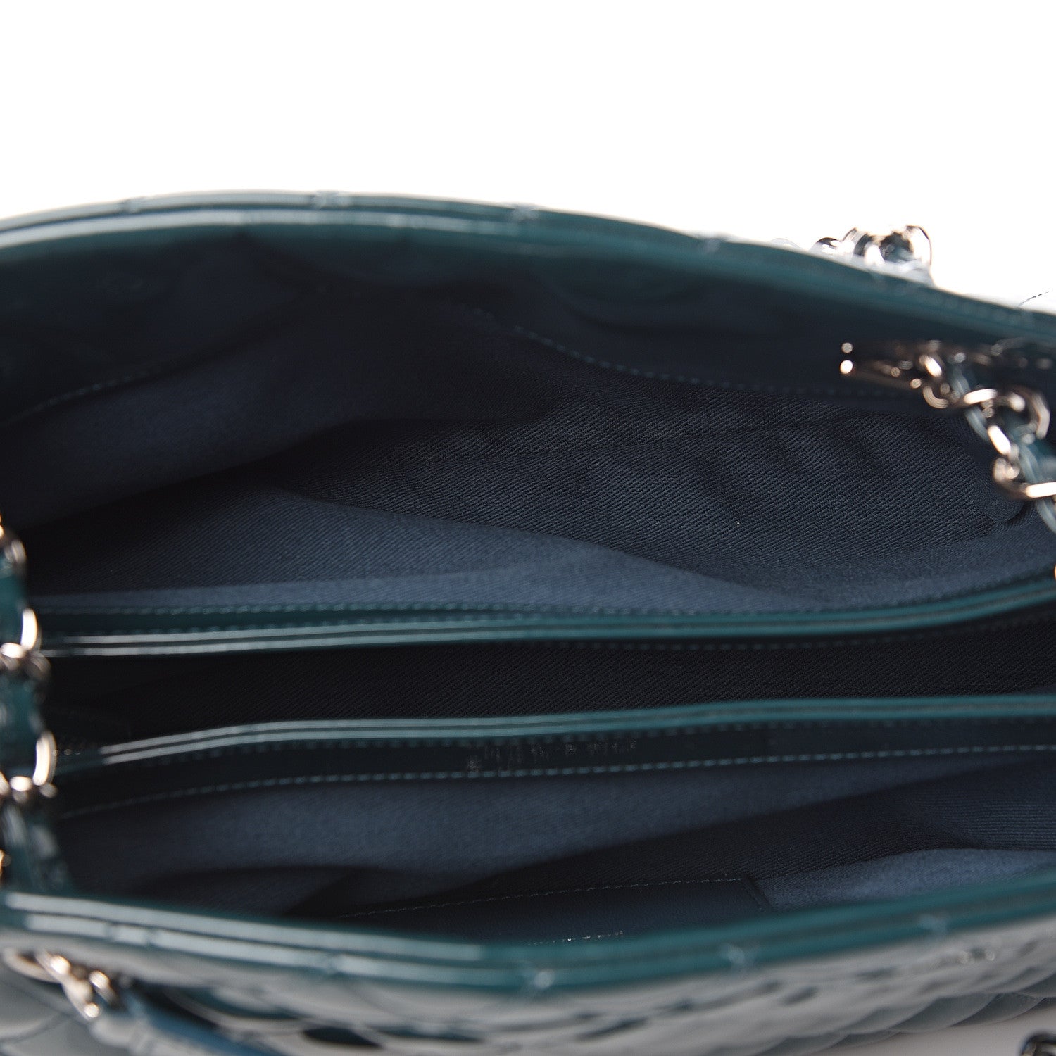 Chanel Patent Quilted Medium Just Mademoiselle Bowling Bag Turquoise 4 of 10