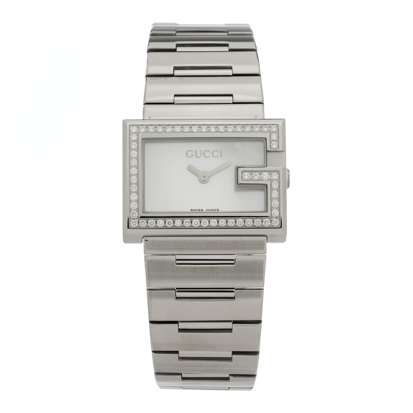 Stainless Steel Diamond Bezel Mother of Pearl 31mm 100L Quartz Watch