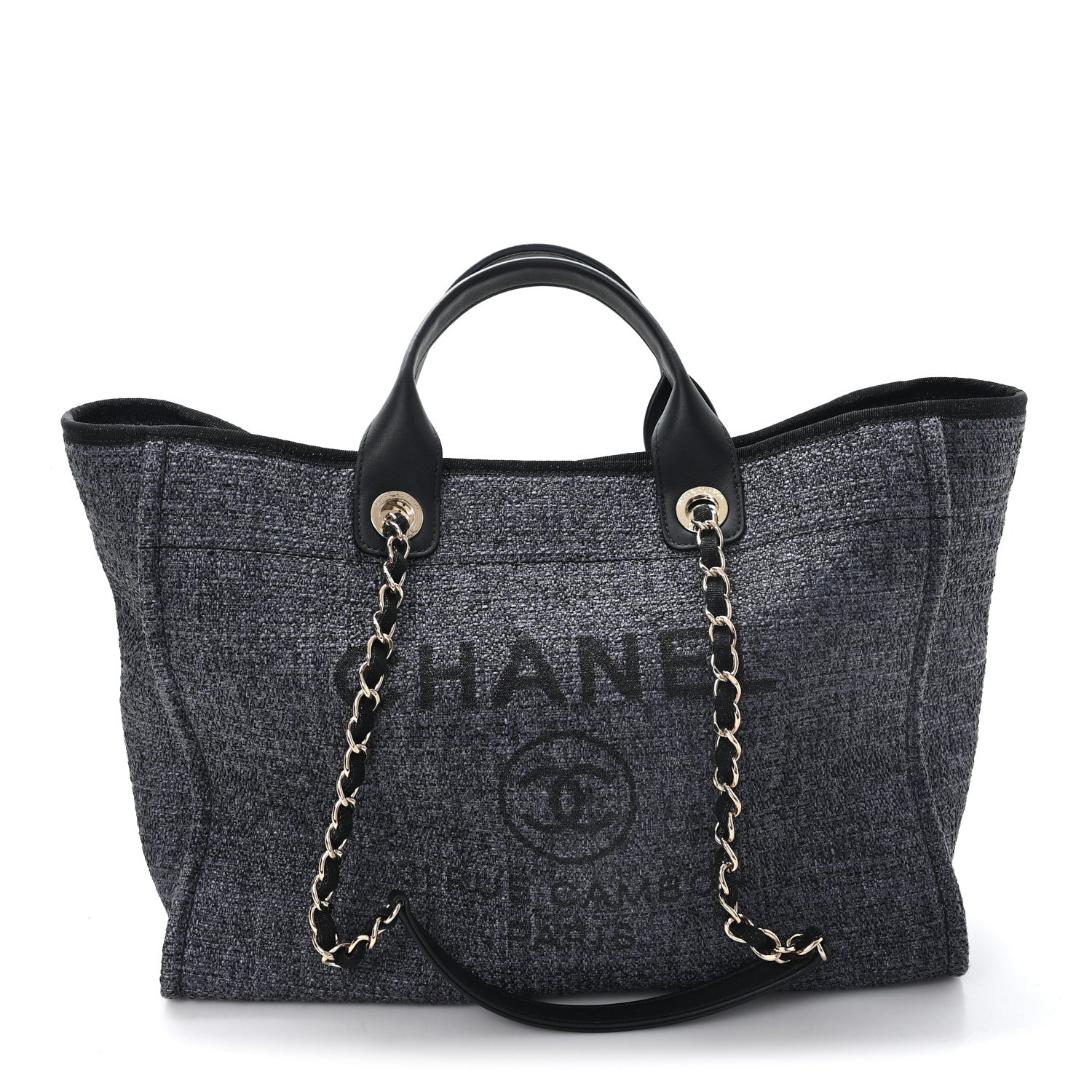 Chanel Lurex Boucle Medium Deauville Tote Black 1 of 11