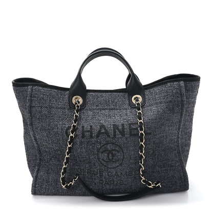 Chanel Lurex Boucle Medium Deauville Tote Black 1 of 11