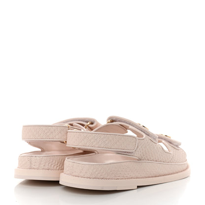 Chanel Calfskin Printed Velcro Dad Sandals 39 Pink 4 of 8