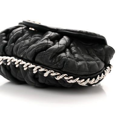 Chanel Washed Lambskin Quilted Mini Chain Around Flap Black 10 of 12
