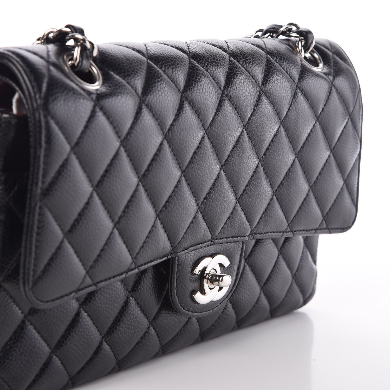 Chanel Caviar Quilted Medium Double Flap Black 14 of 18