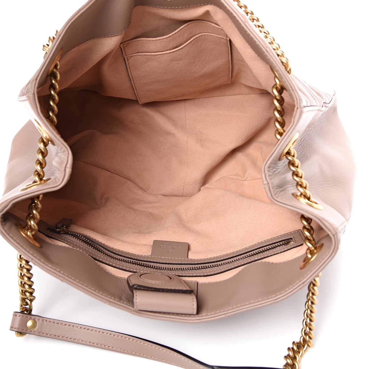 Gucci Calfskin Matelasse Medium GG Marmont Shoulder Tote Bag Porcelain Rose 4 of 13