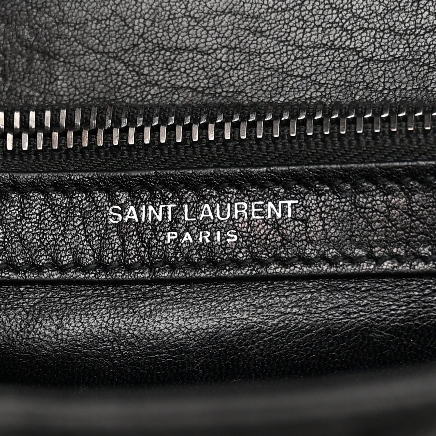 Saint Laurent Sheepskin Matelasse Chevron Monogram Medium College Bag Black 6 of 13