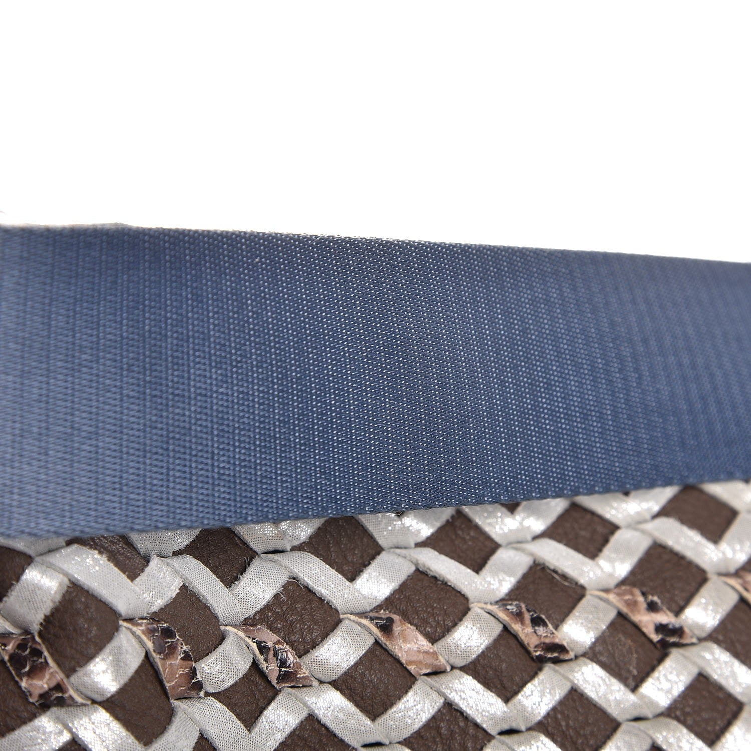 Marc Jacobs Calfskin Woven Large Boho Fringe Hobo Brown Grey 10 of 13