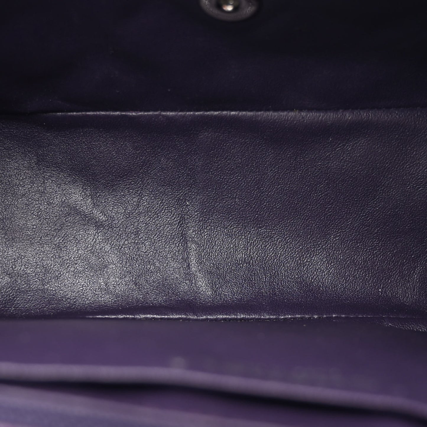 Patent Quilted Jumbo Single Flap Plum