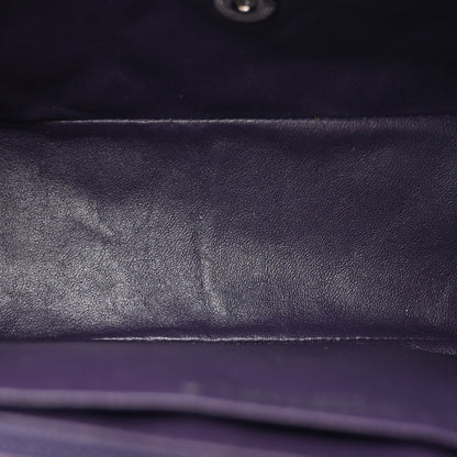 Chanel Patent Quilted Jumbo Single Flap Plum 5 of 15