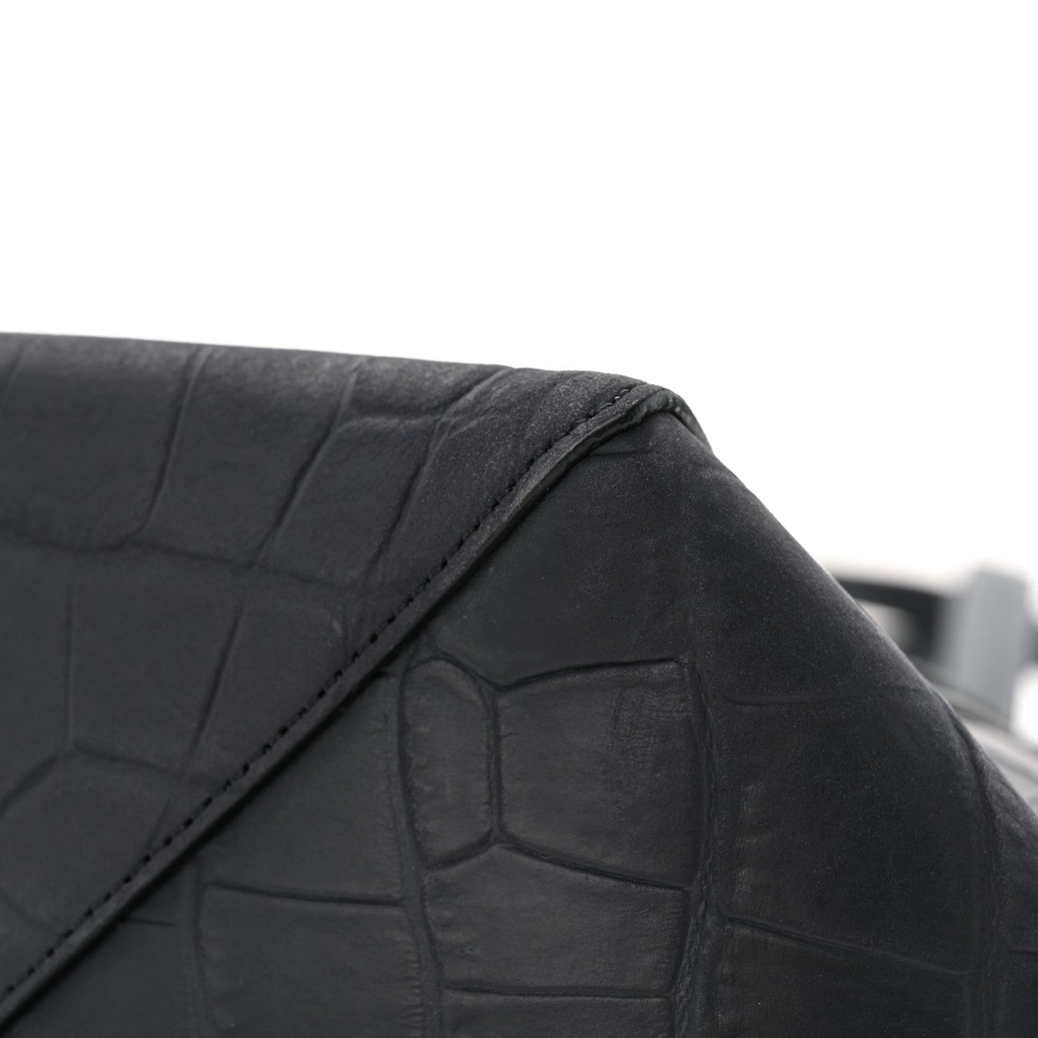 Celine Crocodile Embossed Calfskin Medium Belt Cabas Phantom Navy 11 of 11