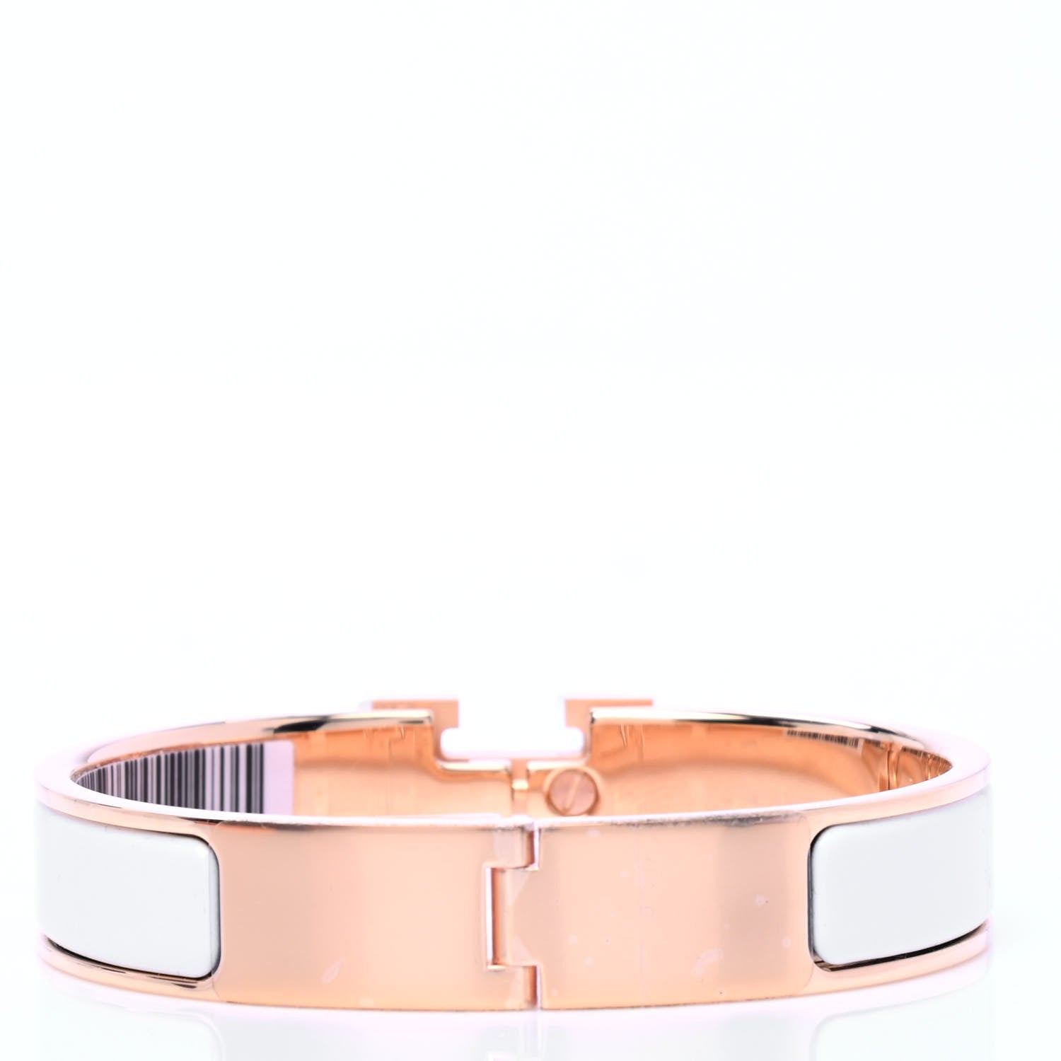 Hermes Enamel Narrow Clic Clac H Bracelet PM White 3 of 6