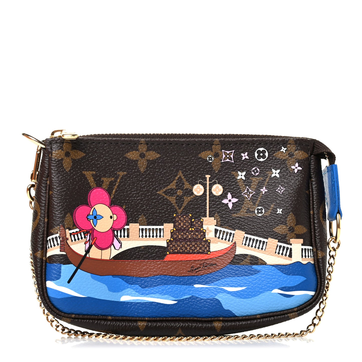 Monogram 2019 Christmas Animation Mini Venice Pochette Accessories Blue