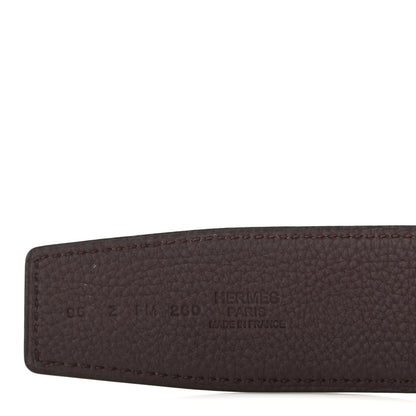 Hermes 135 Togo 38mm Constance H Belt 95 Black Chocolate 3 of 6