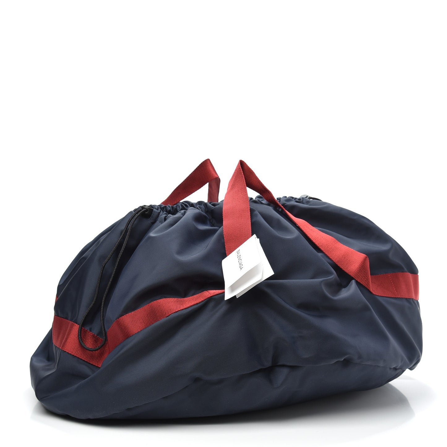Textured Sport Nylon Logo Embroidered M Wheel Gym Bag Bleu Navy Rouge