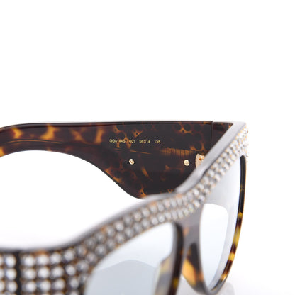 Gucci Acetate Crystal Oversize Hollywood Forever Sunglasses GG0144S Tortoiseshell 5 of 7