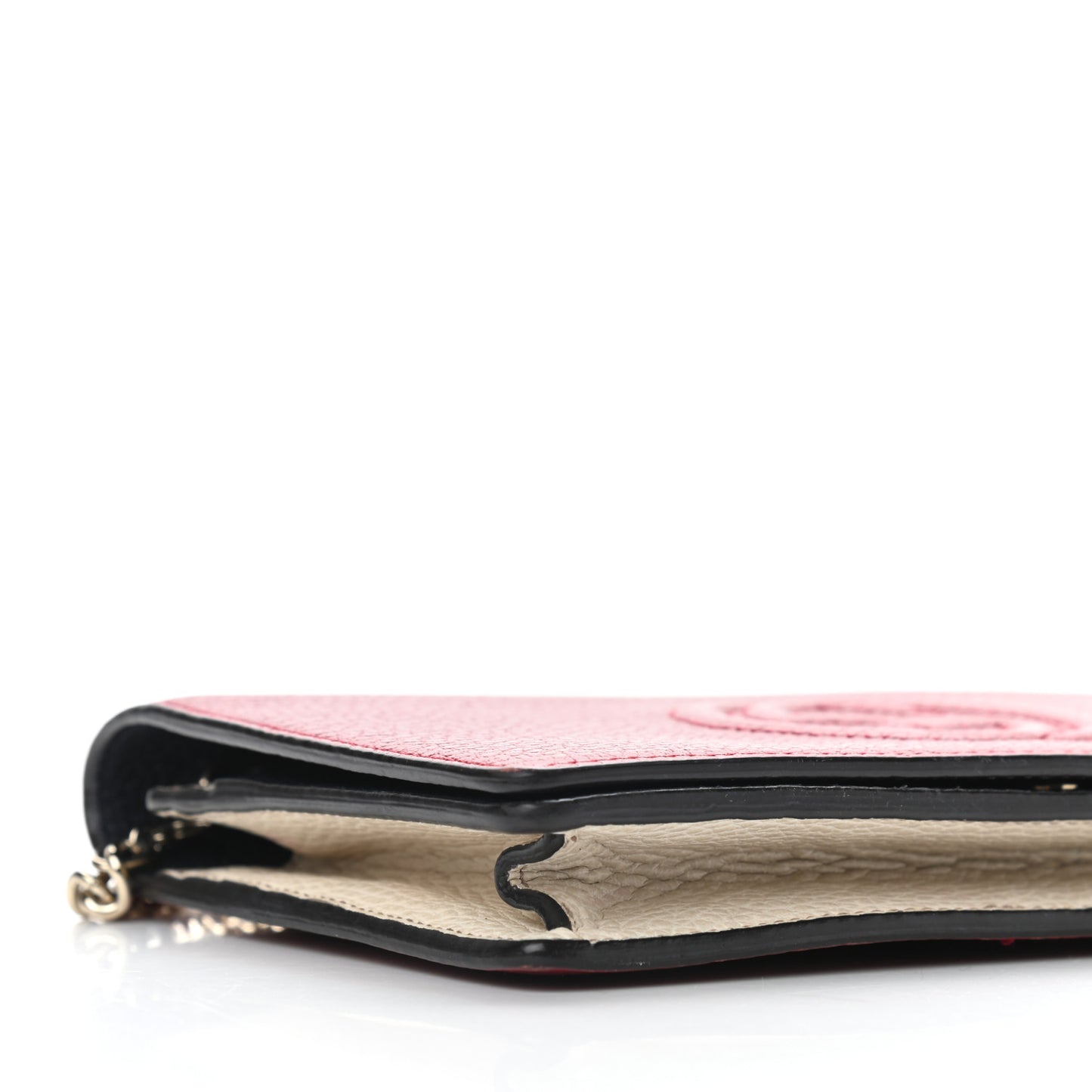 Dollar Calfskin Soho Wallet On Chain Hibiscus Red Mystic White Blue