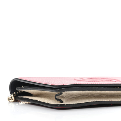 Gucci Dollar Calfskin Soho Wallet On Chain Hibiscus Red Mystic White Blue 6 of 10
