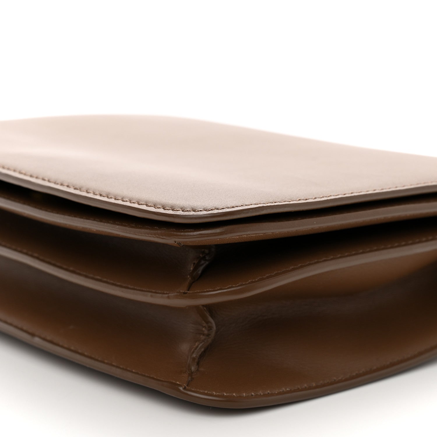 The Row Calfskin Large Julien Shoulder Bag Dark Taupe 10 of 12