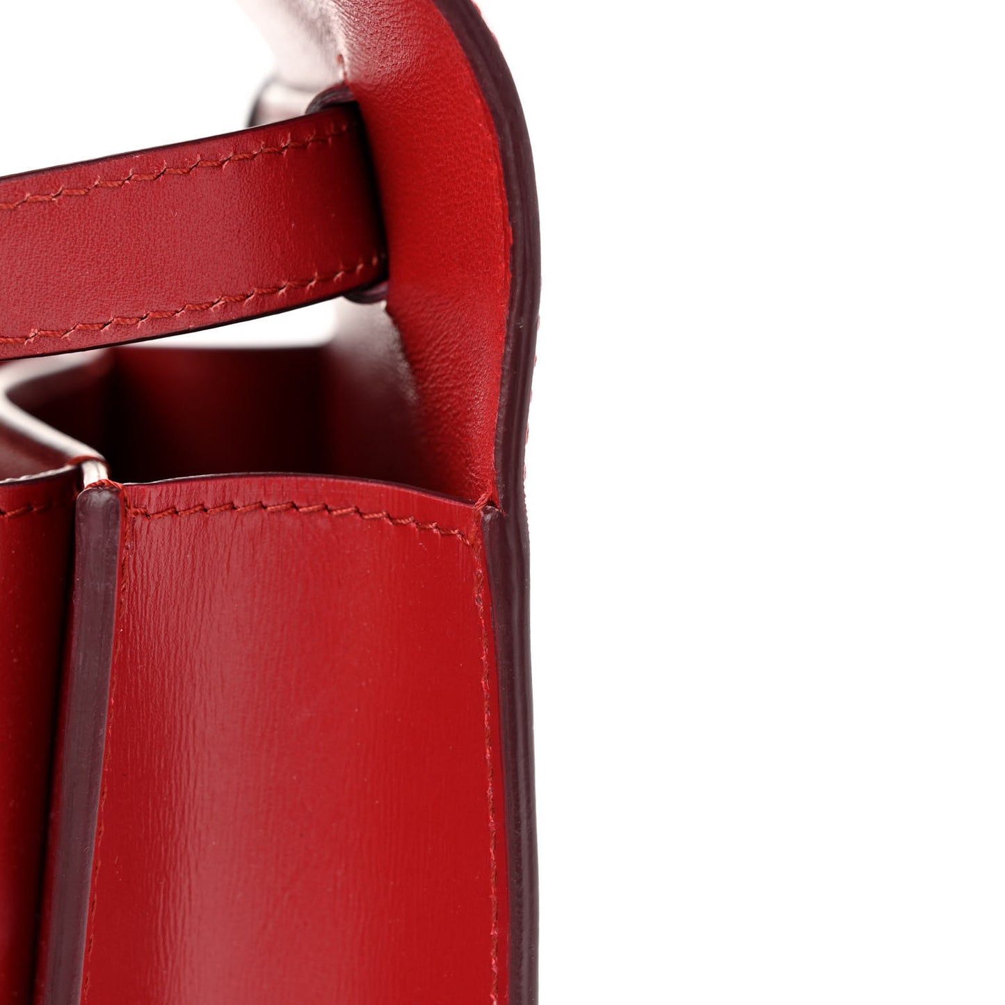 Box Calfskin Teen Classic Box Flap Bag Red