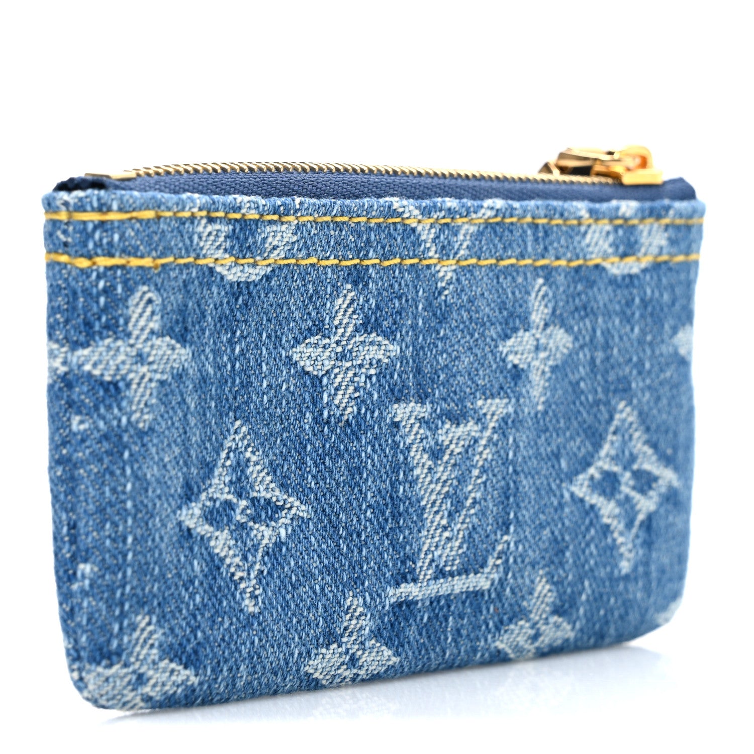 Louis Vuitton Monogram Denim Key Pouch Denim Blue 1801400