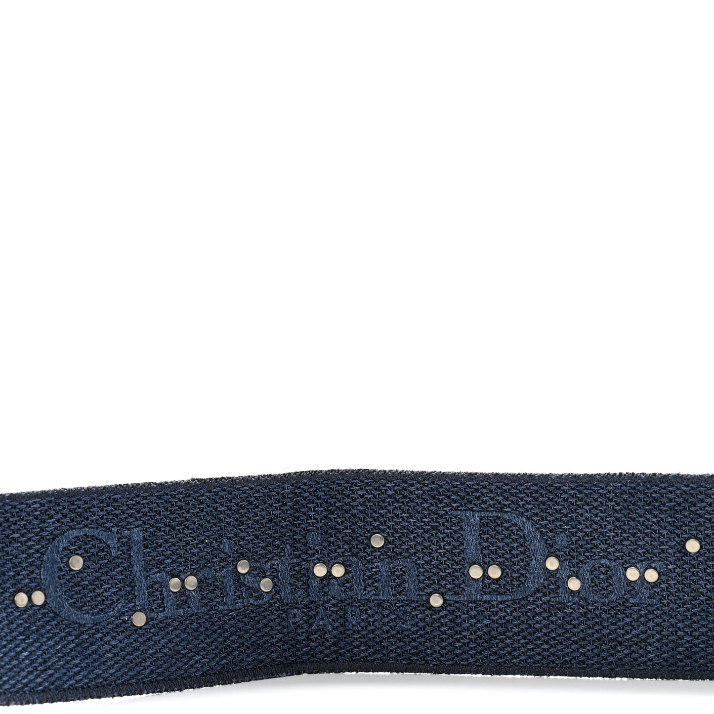 Oblique Denim Studded Shoulder Strap Blue
