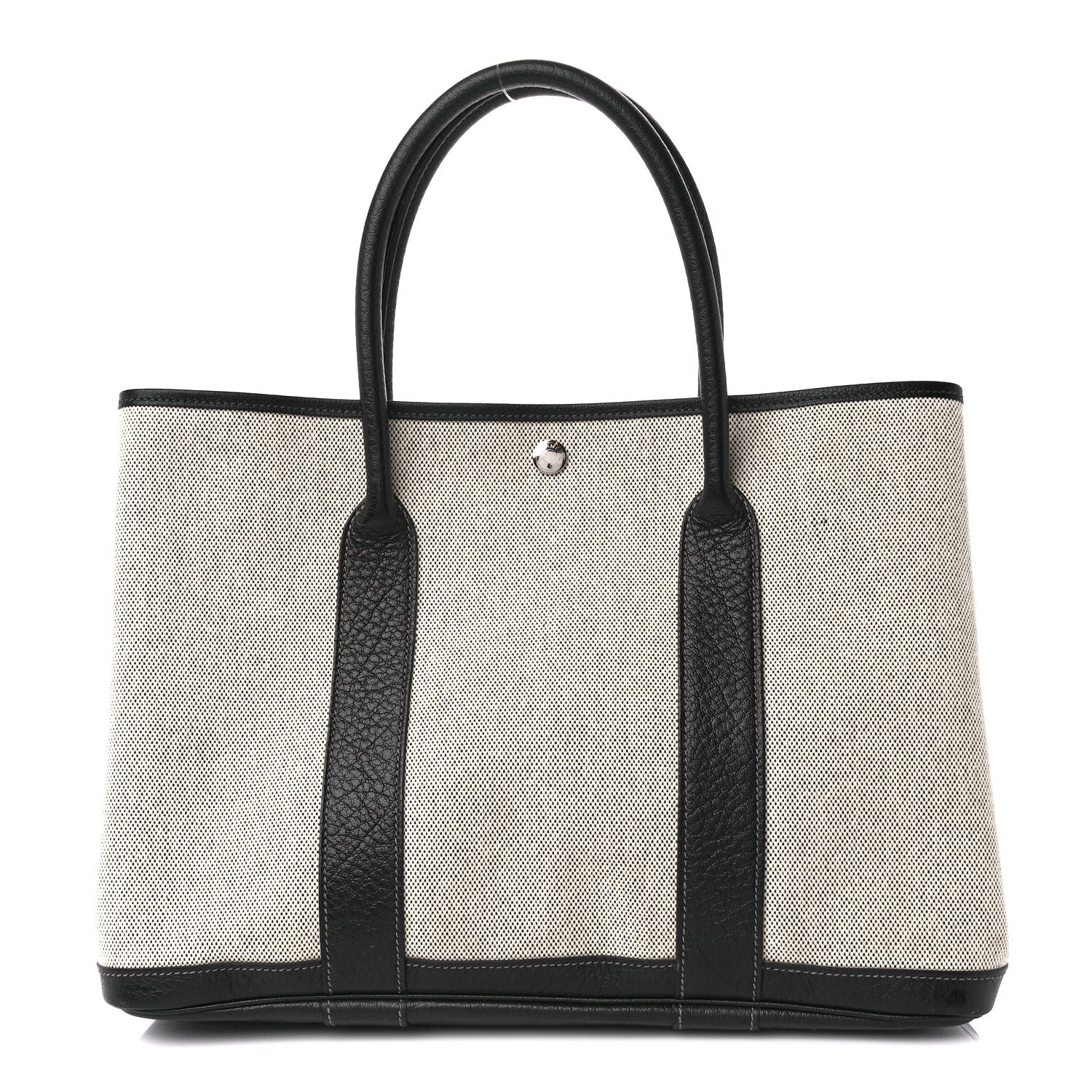 Hermes Toile Buffle Skipper Garden Party 36 MM Tote Black 1 of 10
