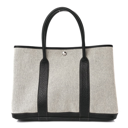 Hermes Toile Buffle Skipper Garden Party 36 MM Tote Black 1 of 10
