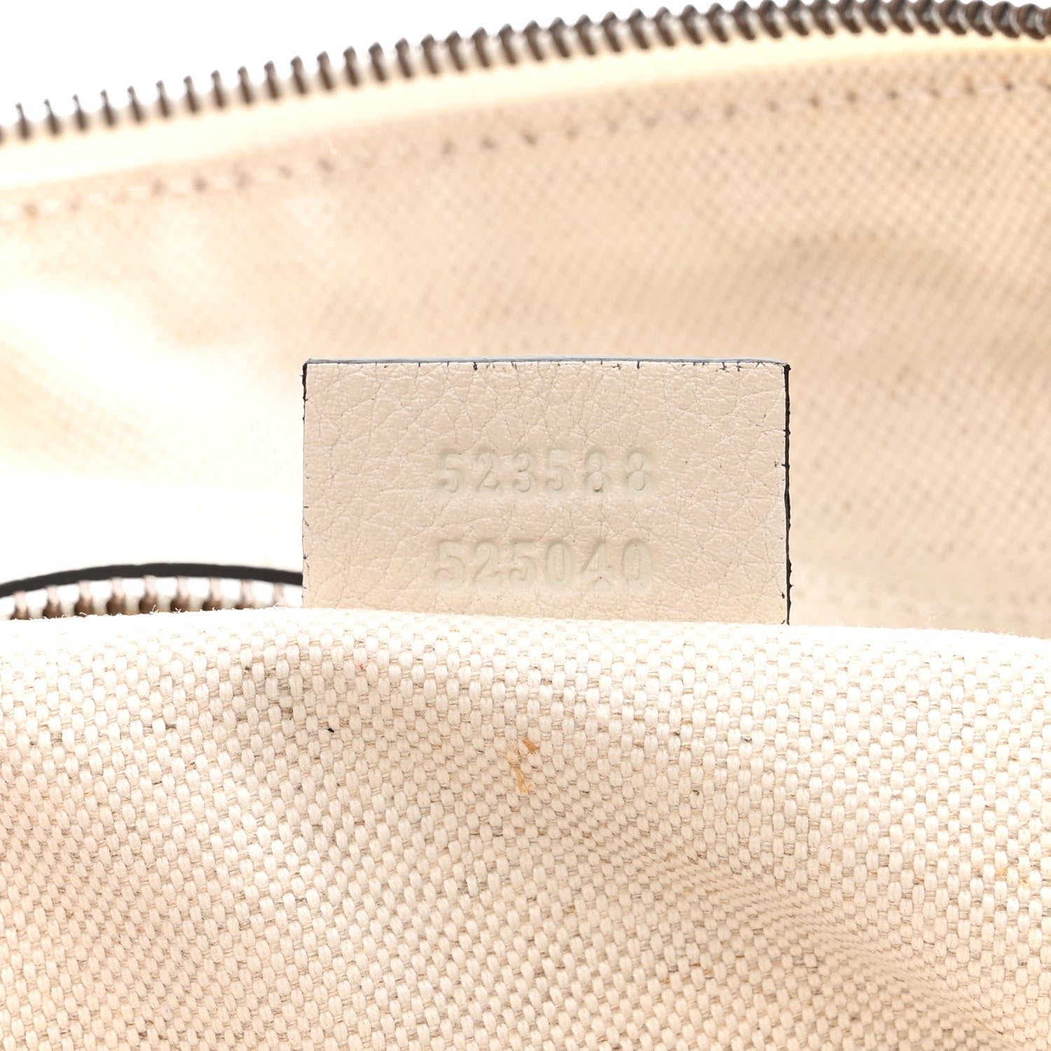 Gucci Grained Calfskin Logo Half Moon Hobo White 7 of 10
