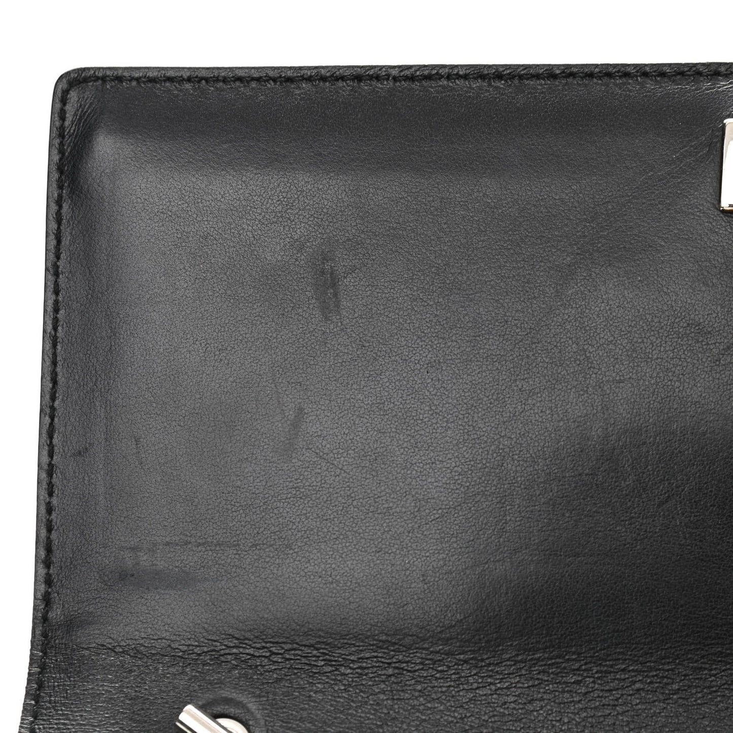 Perforated Calfskin Patent Ginny Bow Crossbody Bag Black