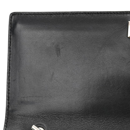 Salvatore Ferragamo Perforated Calfskin Patent Ginny Bow Crossbody Bag Black 13 of 15