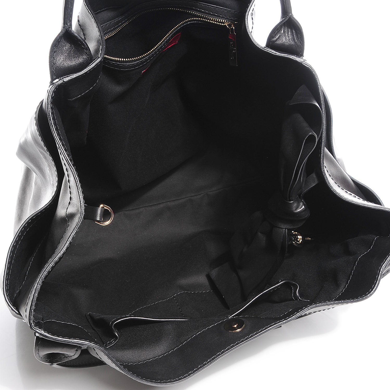 Valentino Garavani Nappa Double Pocket Bow Tote Black 5 of 7