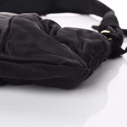Lanvin Satin Pleated Shoulder Bag Black 6 of 8