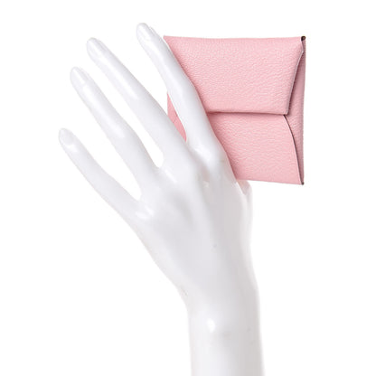 Hermes Chevre Mysore Bastia Coin Purse Rose Sakura 2 of 8