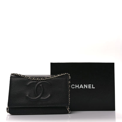 Chanel Caviar Timeless CC Wallet On Chain WOC Black 10 of 10