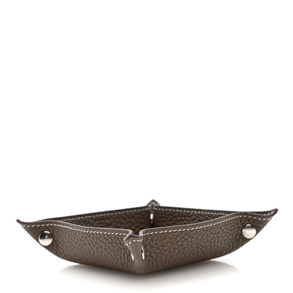 Hermes Taurillon Clemence Mini Mises et Relances Change Tray Etoupe 3 of 6