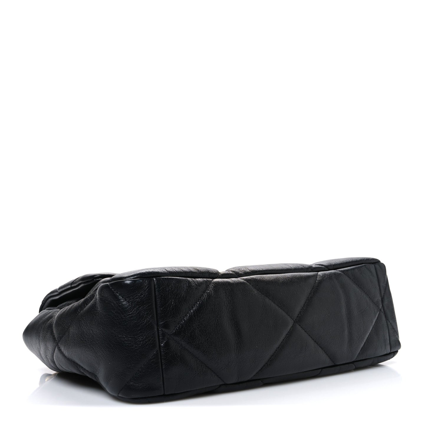 Goatskin Quilted Large Chanel 19 Flap Black