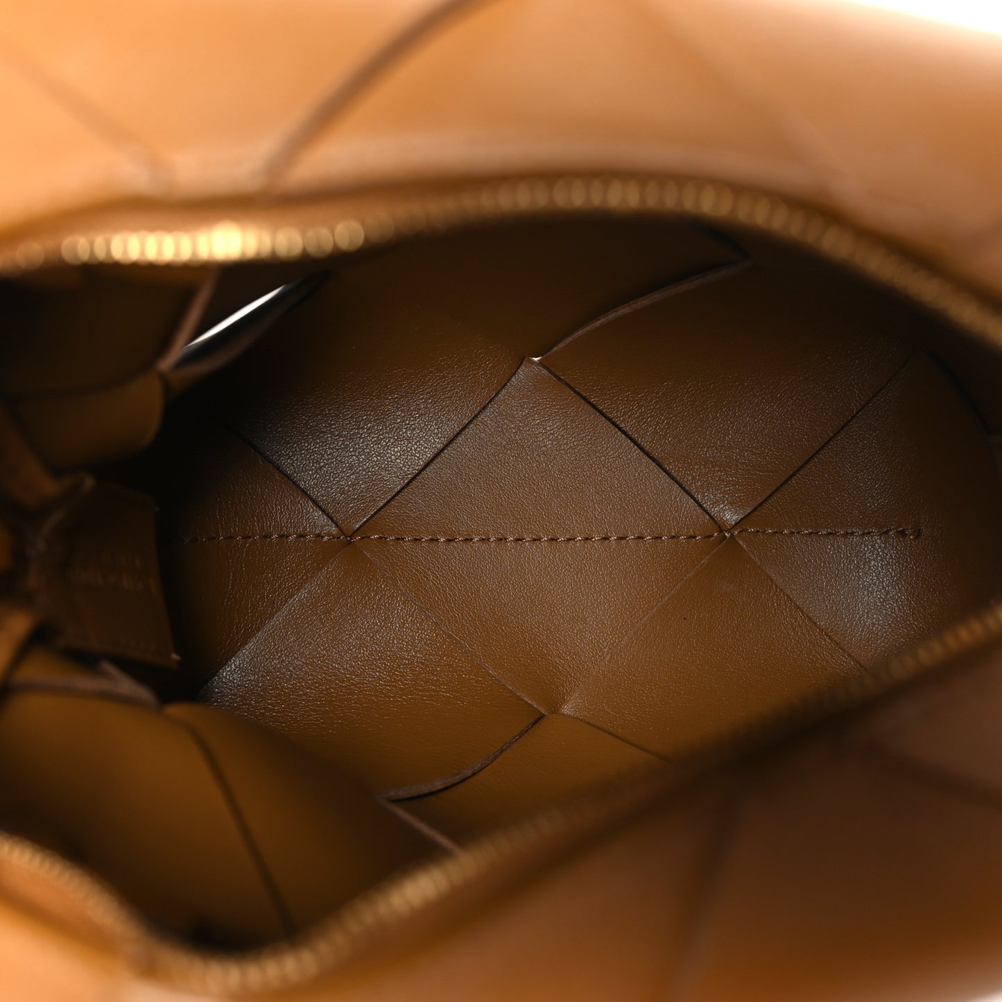 Lambskin Maxi Intrecciato Mini Cassette Camera Bag Acorn